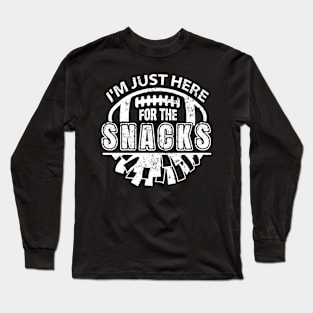 I'm Just Here For The Snacks Vintage Fantasy Football Long Sleeve T-Shirt